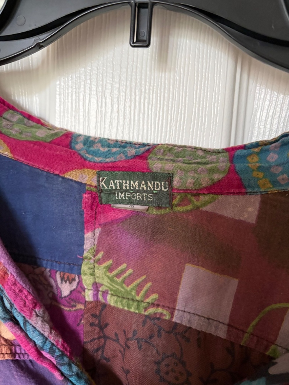 Kathmandu Imports Patchwork Light Button Up - Picture 2 of 3